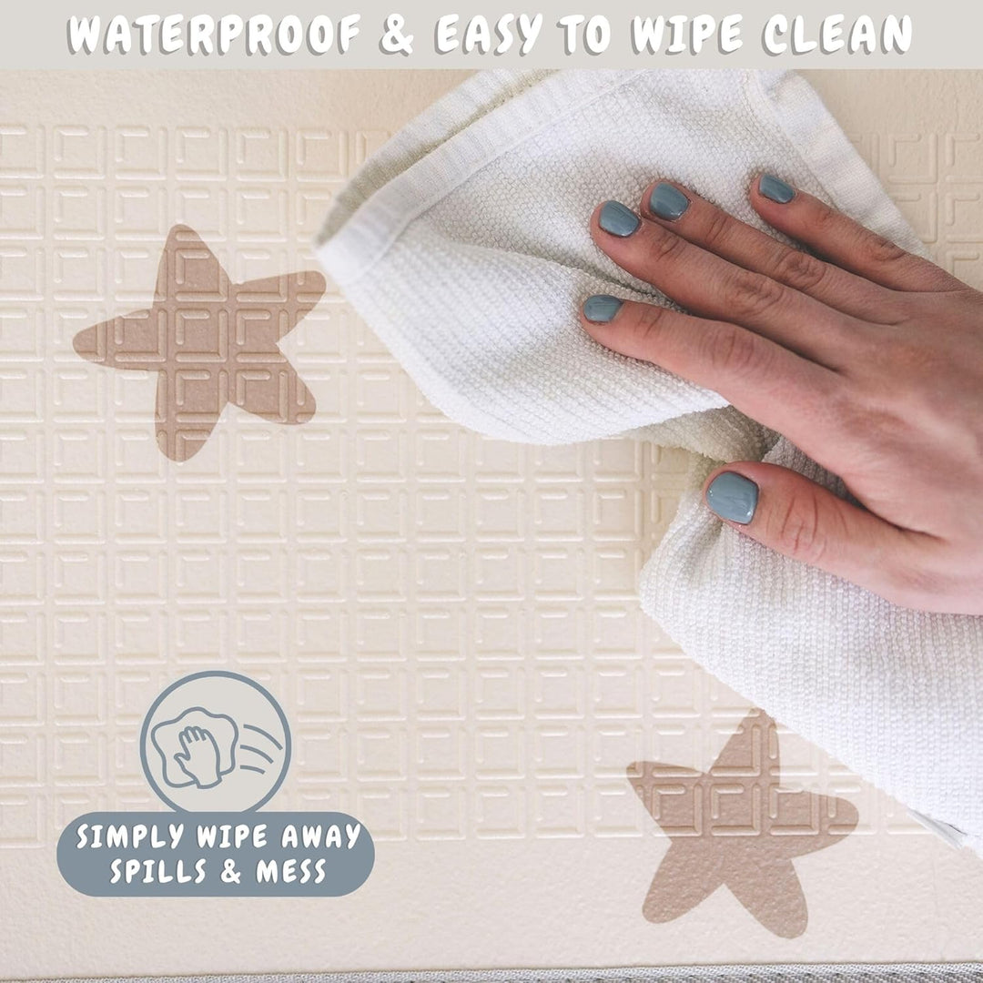 Bubba Bear Babymatte Kindermatte Baby Spielmatte 200x150x1cm, Wendefähige und ungiftige Dicke Faltba