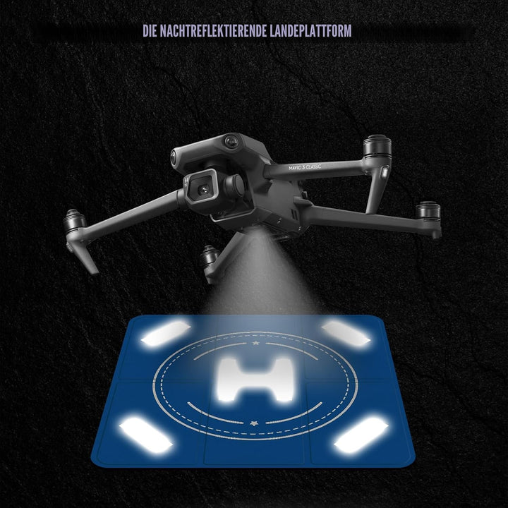 FPVtosky Drohnen-Landeplatz, Nacht Reflektierende, Universal, Gross, 76 cm,Schnellfaltbar,Doppelseit
