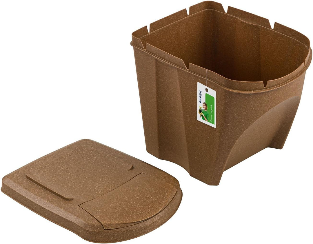 Mülleimer Set Eco Mülltrennsystem 3x25L – Abfalleimer mit farbigen Deckeln, Recycling Behälter für K