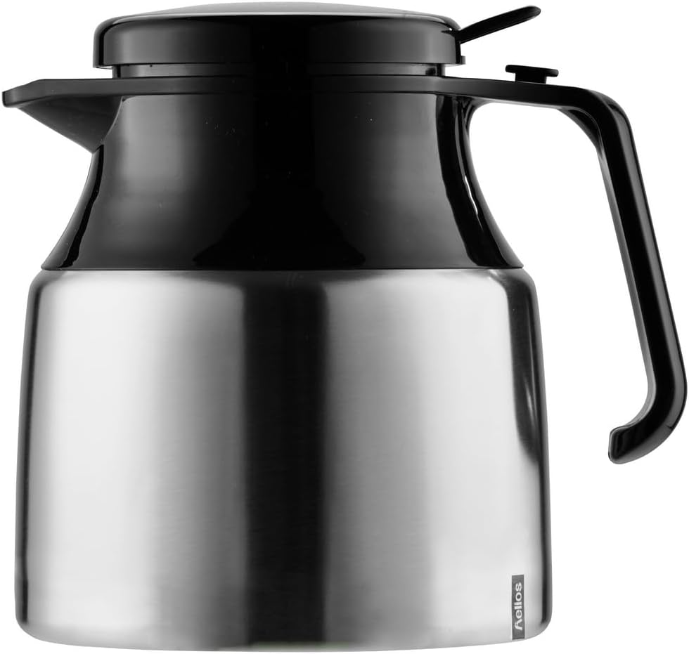 Helios Mondial Push Edelstahl-Isolierkanne, matt, 1 Stück (1er Pack)