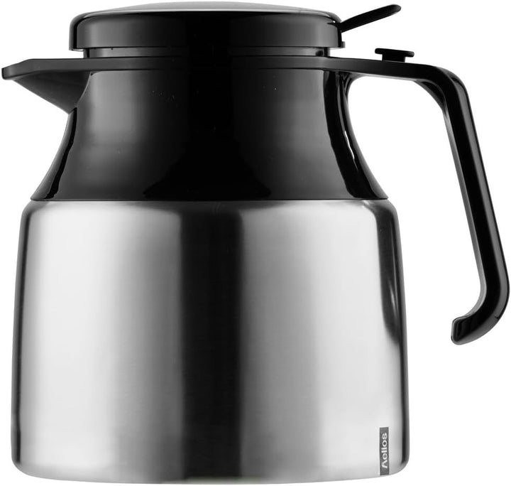 Helios Mondial Push Edelstahl-Isolierkanne, matt, 1 Stück (1er Pack)