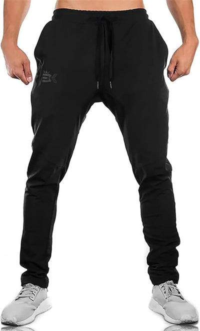 BROKIG Herren Jogginghose Sporthose lang Baumwolle Fitness Slim Fit Hose Freizeithose Streetwear S 2