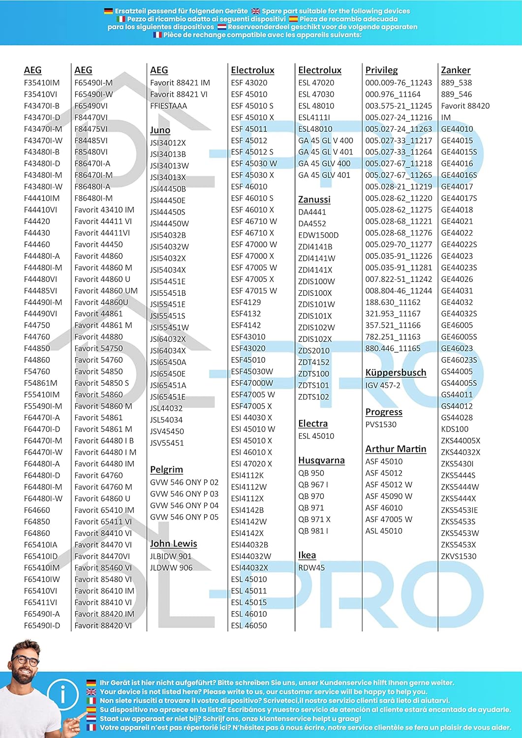 DL-pro Sprüharm unten passend für AEG Zanussi 1527271207 Küppersbusch 435485 für AEG Favorit Geschir