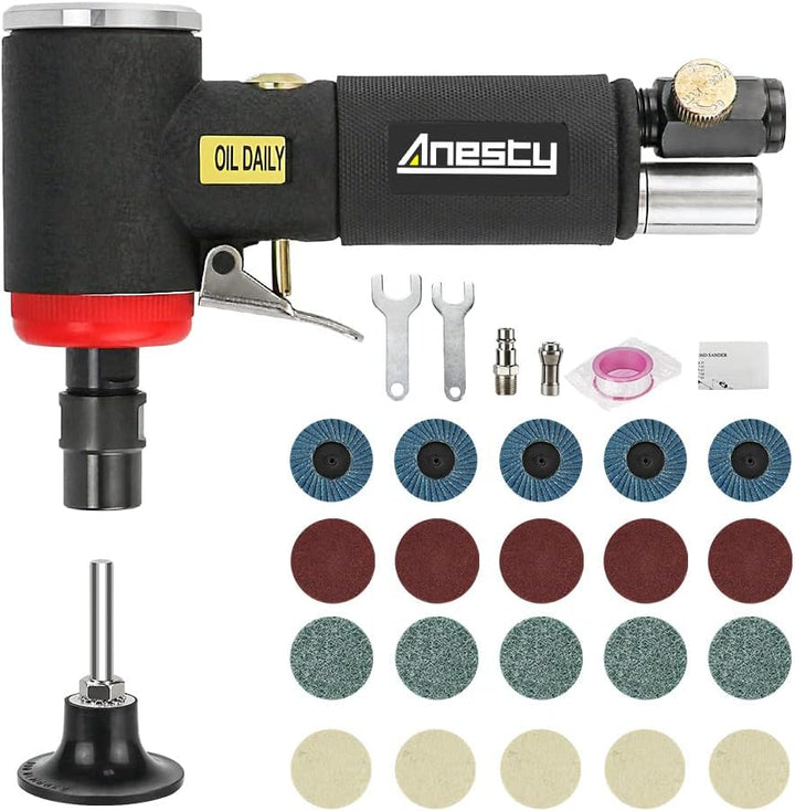 Druckluft Winkelschleifer Set - Mini Druckluft Schleifer mit 6mm & 3mm Spannzange und 20 2 Zoll Schn