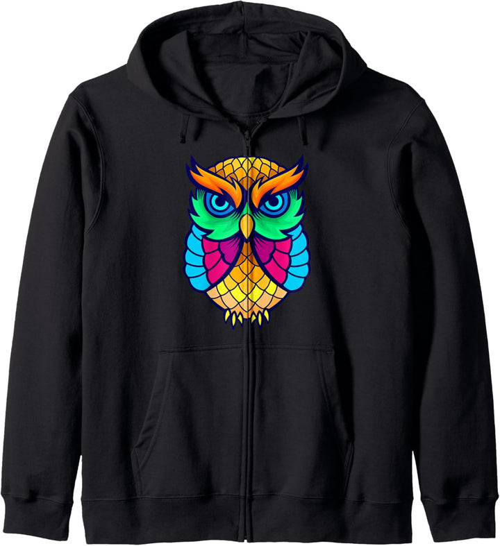 Coole Herren Damen Kinder Graphic Tees - Eulen Kurzarm Kapuzenjacke