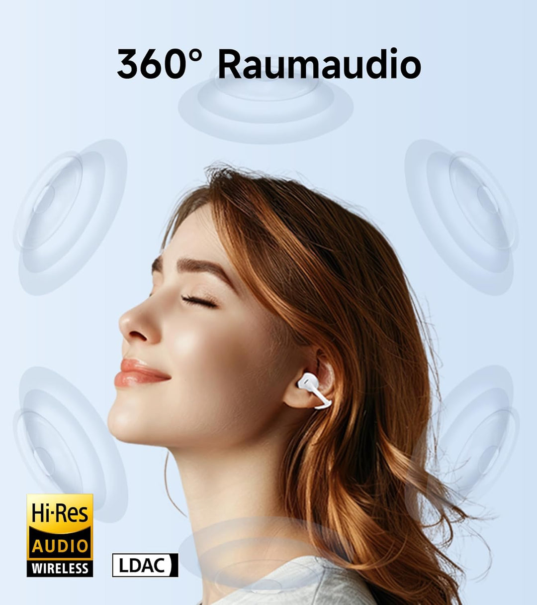 Edifier LolliClip Open-Ear Bluetooth Kopfhörer, Hi-Res LDAC, adAptives ANC, Gesundheitsüberwachung,