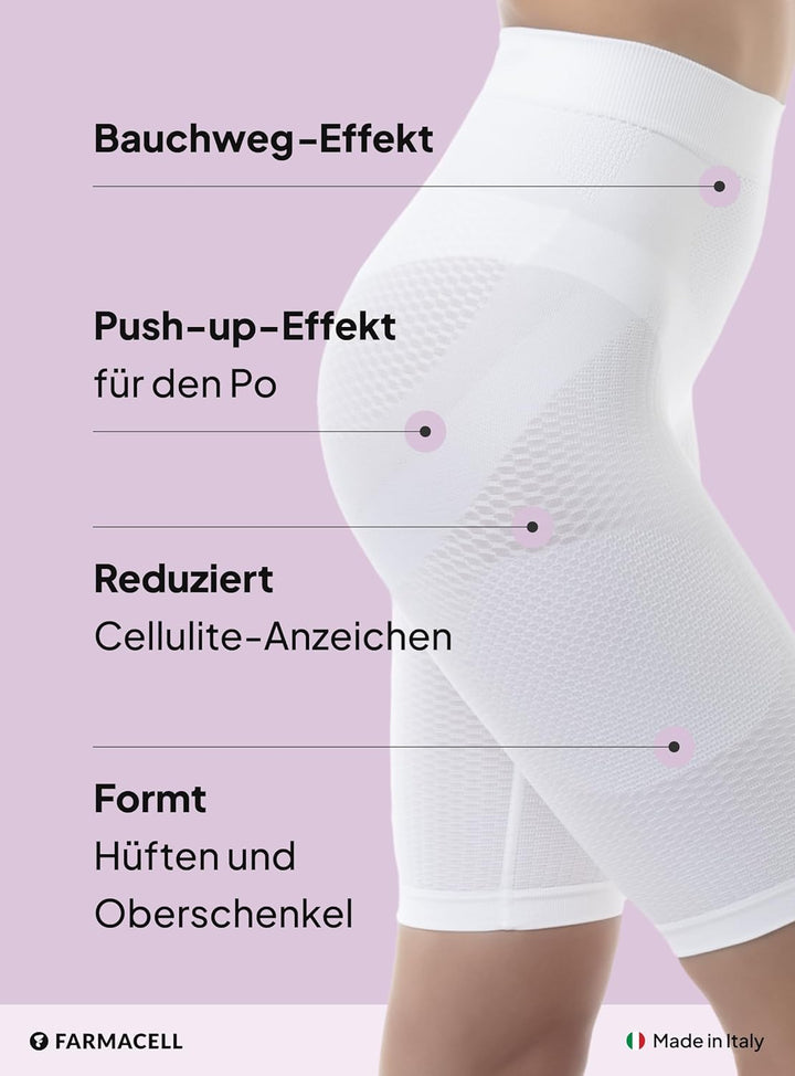 FarmaCell 312 Figurformende massierende Miederhose Anti Cellulite 3XL-4XL Weiss, 3XL-4XL Weiss