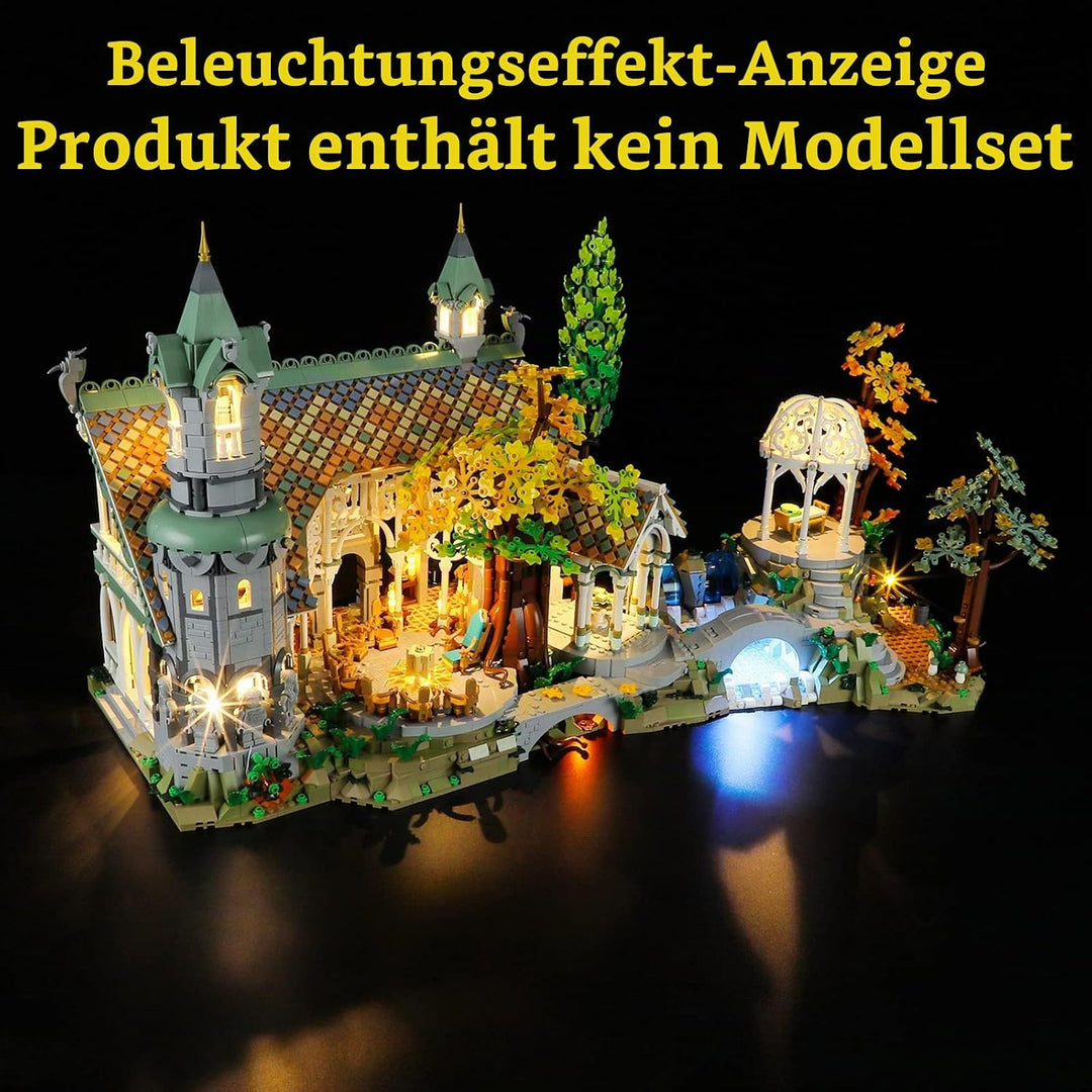 GEAMENT LED Licht-Set Kompatibel mit LEGO DER Herr DER Ringe: BRUCHTAL (Rivendell) - Beleuchtungsset