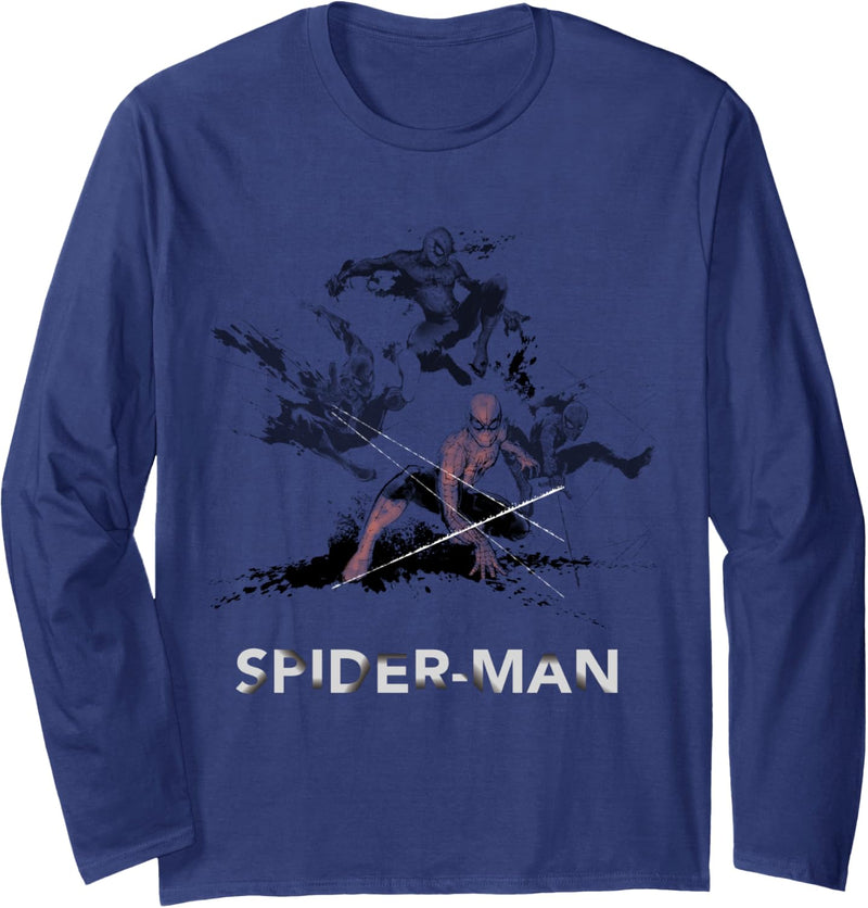 Marvel Spider-Man Splat Art Poster Langarmshirt