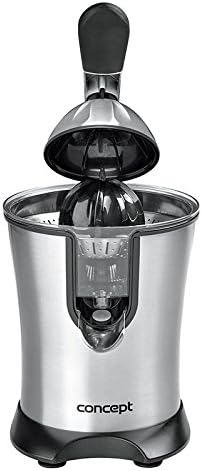 CONCEPT Hausgeräte CE3520 Hochwertige elektrische Zitruspresse mit Hebelarm, 750ml, 160W, Edelstahl