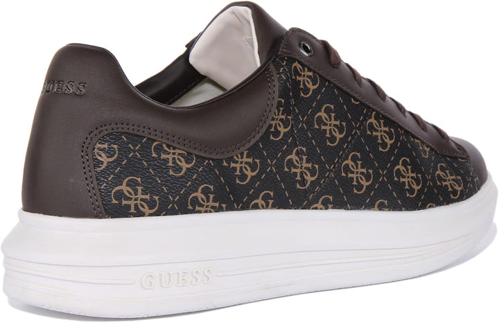 GUESS Herren Vibo Sneaker, Brown Ocker