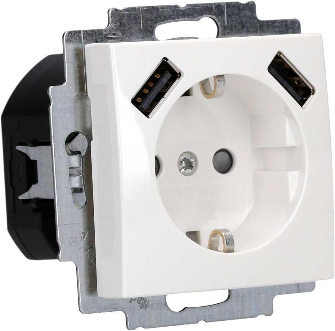 Busch-Jaeger 20 EUCB2USB-914 SCHUKO®-/2x USB-Steckdose Alpinweiss 2CKA002011A6266
