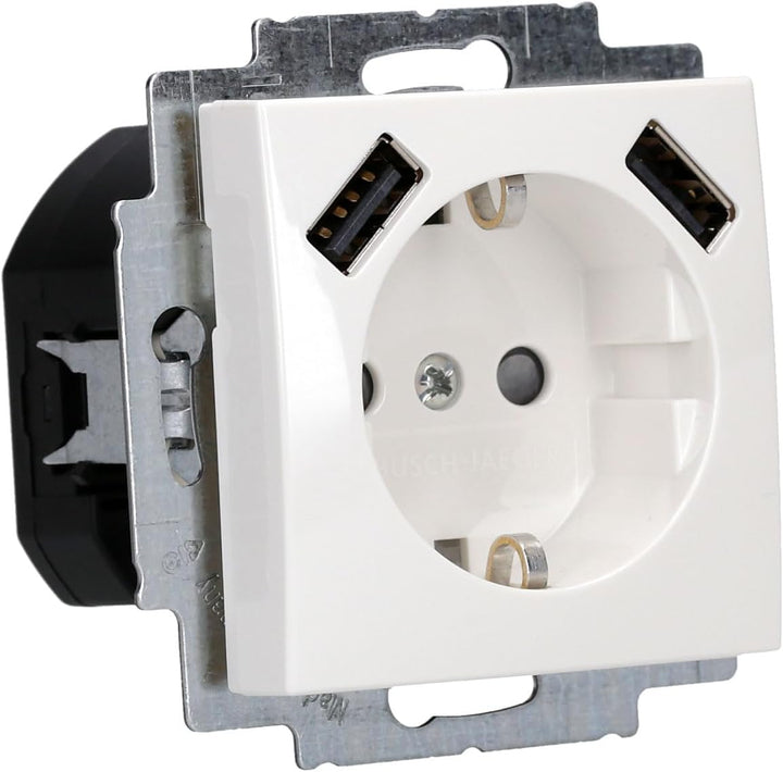 Busch-Jaeger 20 EUCB2USB-914 SCHUKO®-/2x USB-Steckdose Alpinweiss 2CKA002011A6266