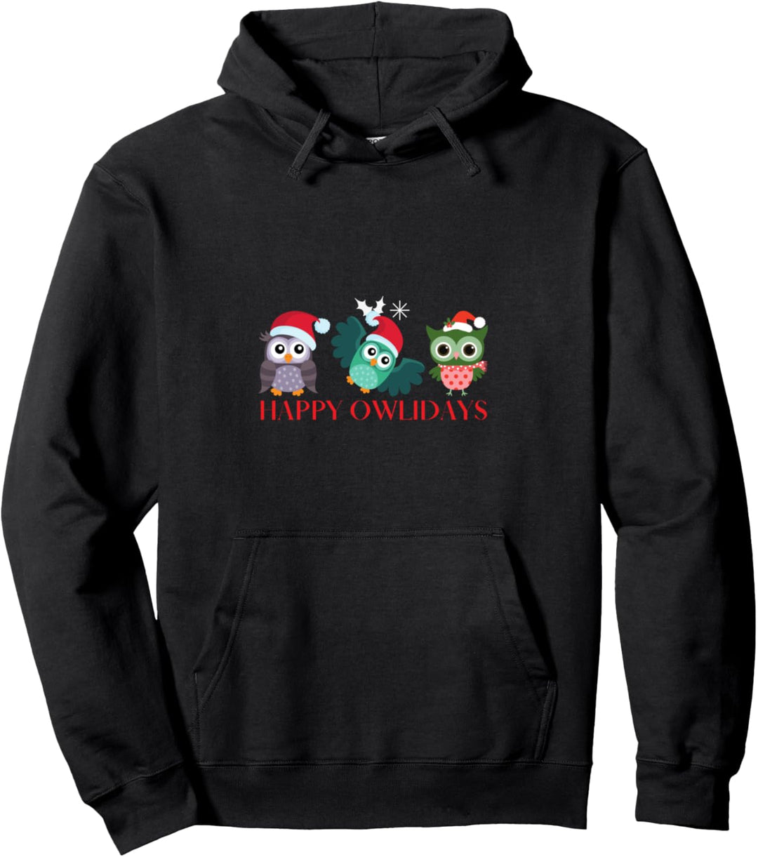 Frohe Eulen Frohe Feiertage Eule Lustige Kinder Eulen Pullover Hoodie