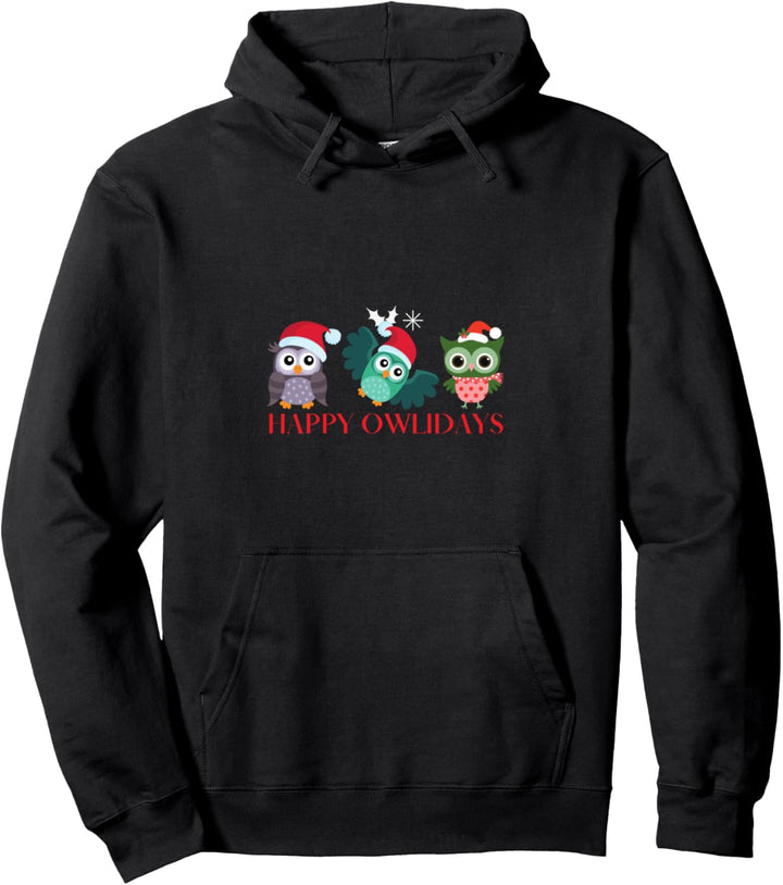 Frohe Eulen Frohe Feiertage Eule Lustige Kinder Eulen Pullover Hoodie