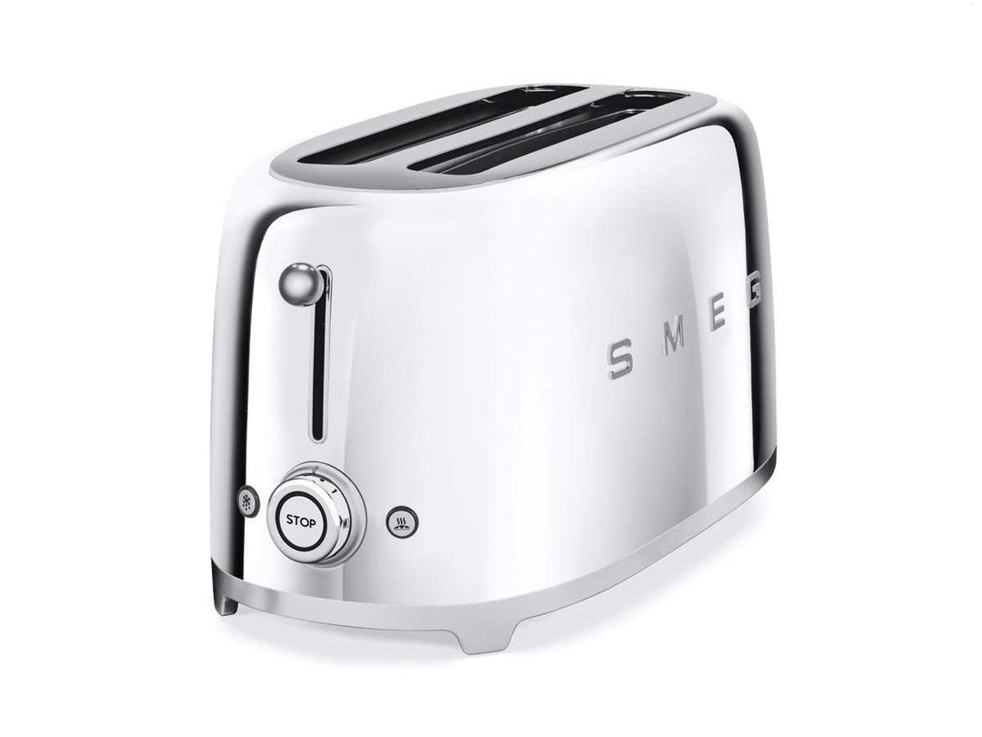 Smeg TSF02SSEU Toaster 4 Scheiben, chrom Silber, Silber