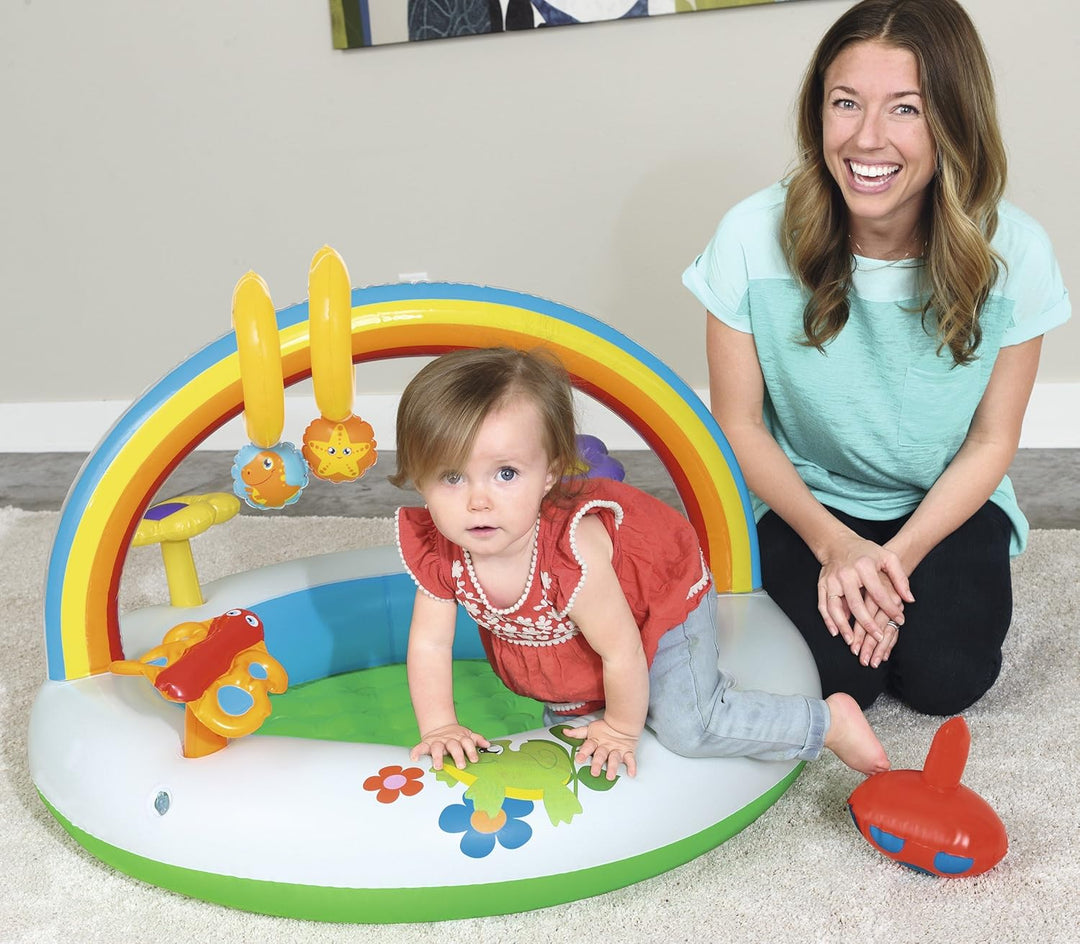 Bestway 52239 - Aufblasbares Up, in & Over Rainbow Go & Grow Activity Gym Spielcenter/ Mobile, Gröss