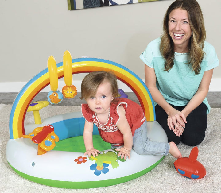 Bestway 52239 - Aufblasbares Up, in & Over Rainbow Go & Grow Activity Gym Spielcenter/ Mobile, Gröss