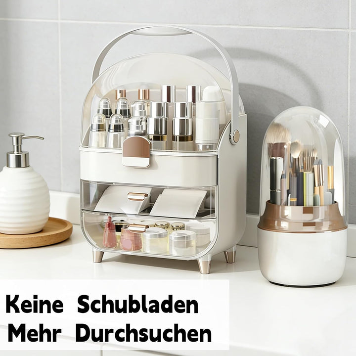 2 StüCk Make Up Organizer & Drehbar Pinselhalter, GrossE KapazitäT ParfüM Organizer, Kosmetik Organi