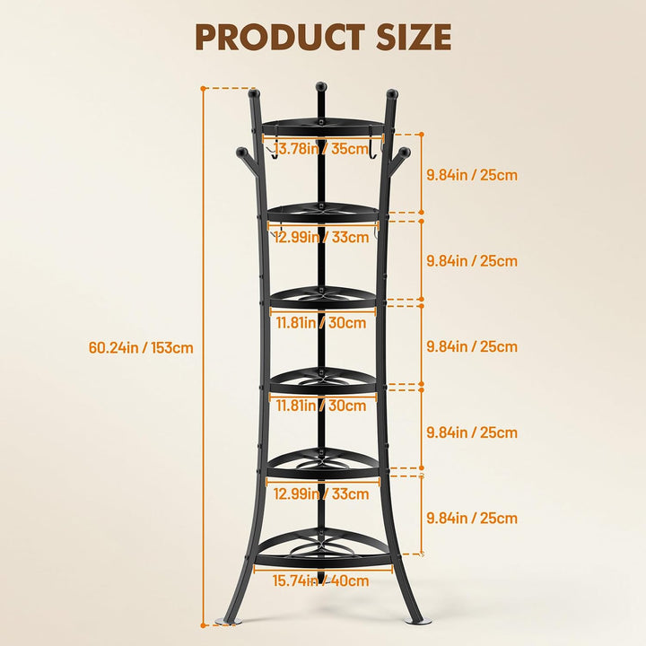 Housolution 6 Ebenen Töpfe Pfannen Aufbewahrung Organizer Pfannenhalter | 120kg Tragfähigkeit, Verst