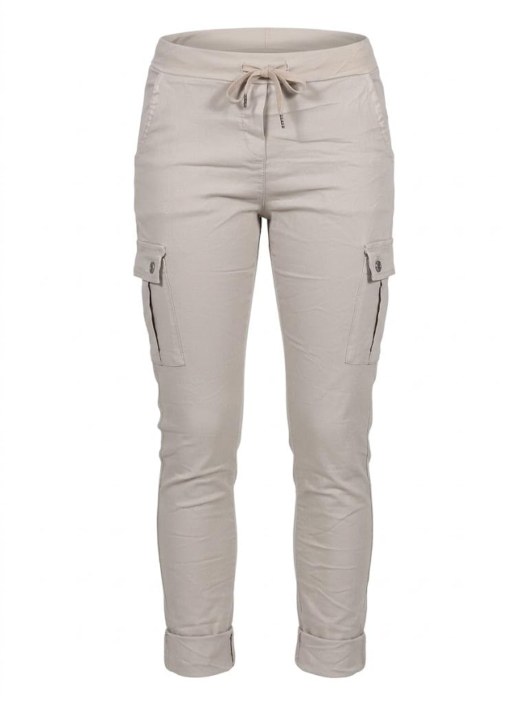 MATY FASHION Damen Hose Stretch Sweatpants aus Baumwolle Jogginghose Denim für Freizeit Boyfriend Ba