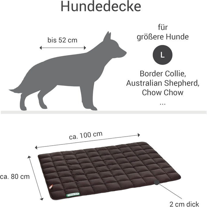 Doctor Bark Hundedecke – weiche, hochwertige Hundematte für grössere Hunde, robuste Indoor-Outdoor L