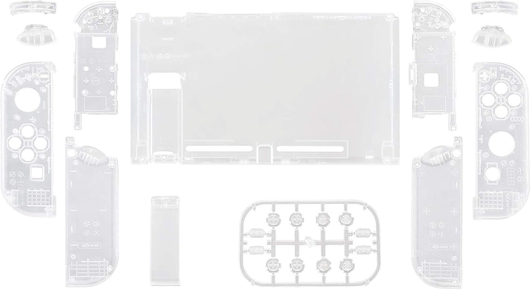 eXtremeRate Hülle Case für Nintendo Switch Joycon/Konsole, Rückgehäuse&Kickstand für Switch Console,