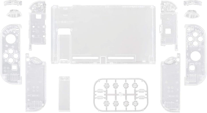 eXtremeRate Hülle Case für Nintendo Switch Joycon/Konsole, Rückgehäuse&Kickstand für Switch Console,