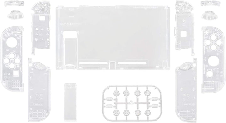 eXtremeRate Hülle Case für Nintendo Switch Joycon/Konsole, Rückgehäuse&Kickstand für Switch Console,