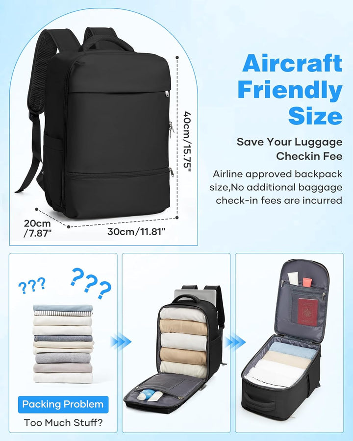 SZLX Rucksack 40x30x20 Wizz air Handgepäck Rucksack für Ryanair Vakuum Reiserucksack Flugzeug Easyje