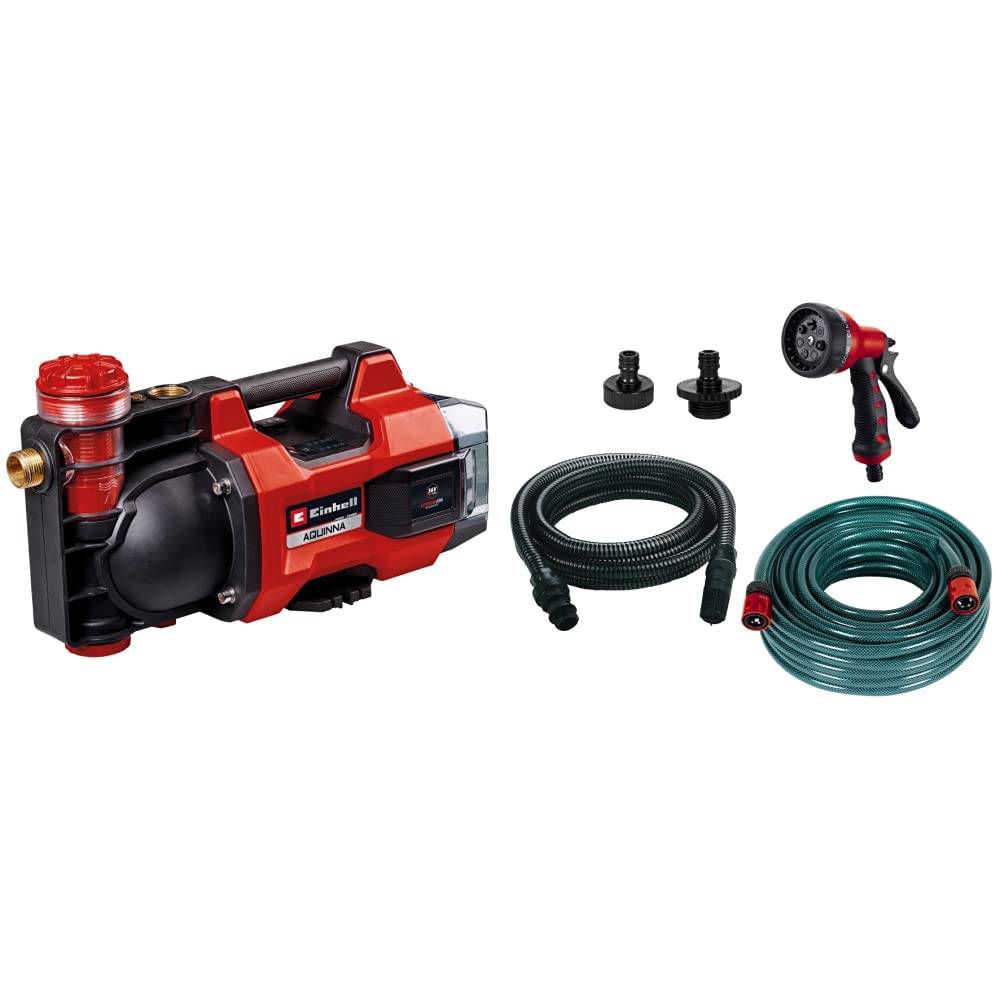 Einhell Akku-Gartenpumpe AQUINNA 36/38 F LED Power X-Change (36 V, max. 3800 L/h Fördermenge, max. 3