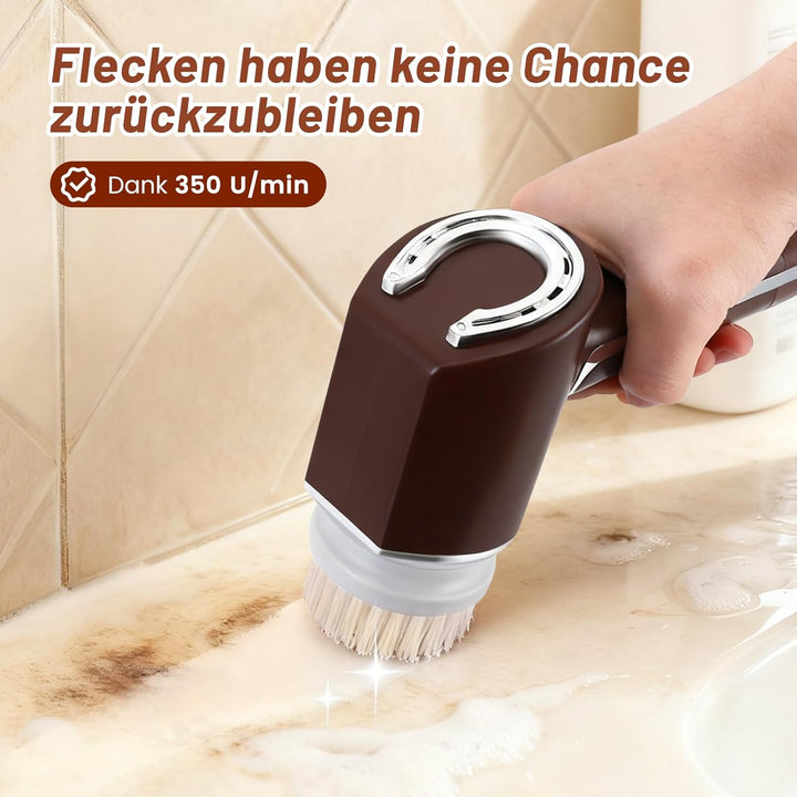 Reinigungsbürste Elektrisch 5-In-1,Ipx7 wasserdichte,Mit 5 Bürstenköpfen,2000 Mah Akku,Horsepower Sc