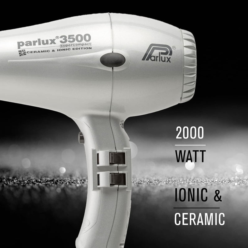 Parlux Profi-Haartrockner 3500 SuperCompact Ceramic + Ion, silber, Silber