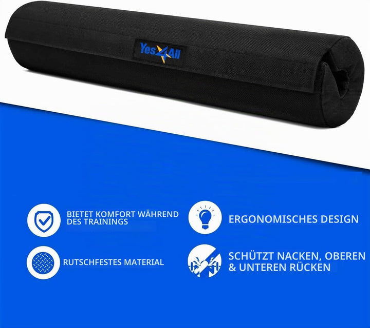 Yes4All Langhantel mit dickem Schaumstoff und Nylonpolster, Schulterpolster für Ausfallschritte, Kni
