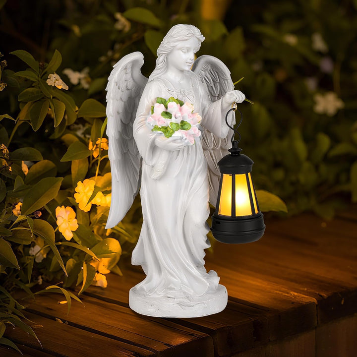 Engel Gartenstatuen, Grabschmuck Wetterfest: Grabengel, Aussen Friedhof Deko, Wetterfeste Grabdeko a