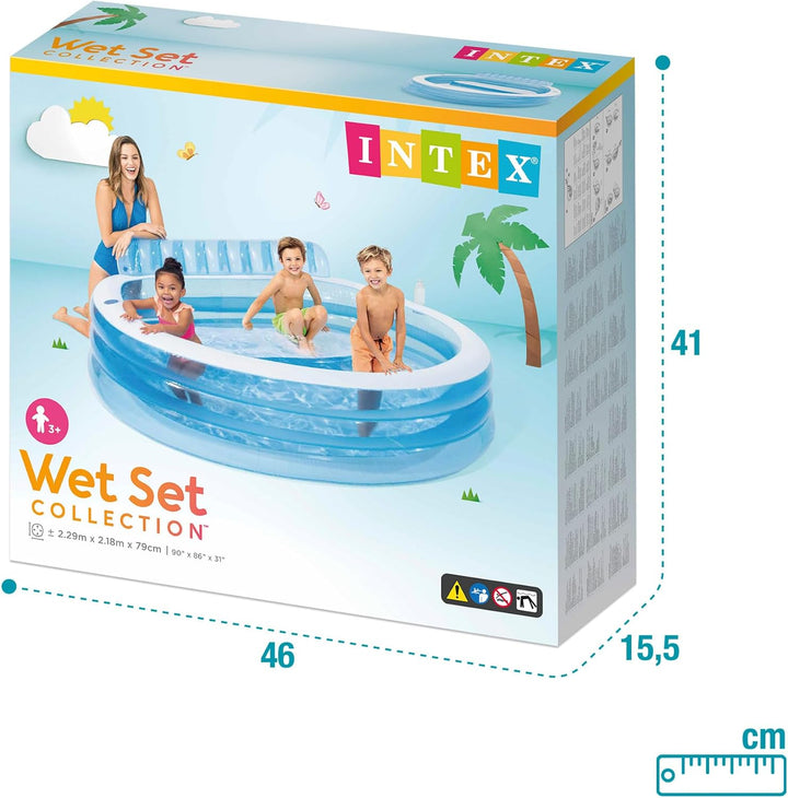 Intex 57190NP Swim Center Family Lounge Pool, 229 x 218 x 76 cm