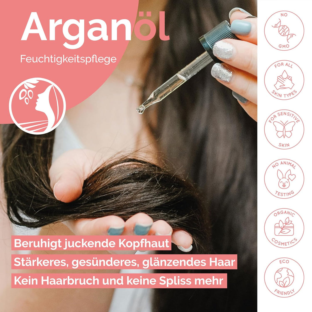 Fatima's Garden Argan- & Lavendelöl - Beruhigende Feuchtigkeitscreme, 100ml Arganöl mit Lavendel 100