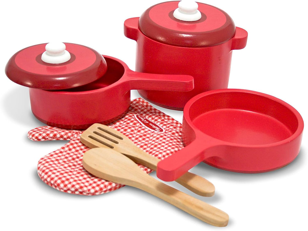Melissa &amp; Doug Küchenzubehörset aus Holz | Fantasiespiel | Essensspiel | 3+ | Geschenk für Jungen od