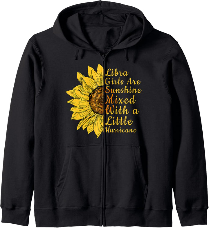 Sunflower Libra Woman September October Birthday Queen Gift Kapuzenjacke