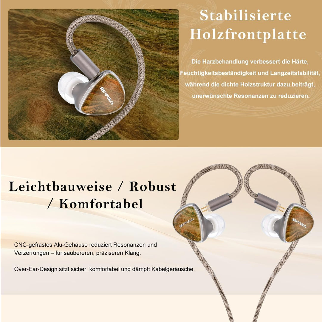 SIVGA Lyrebird Hybrid IEM 4-Treiber Dynamisch + BA + Planar + Piezo-Treiber