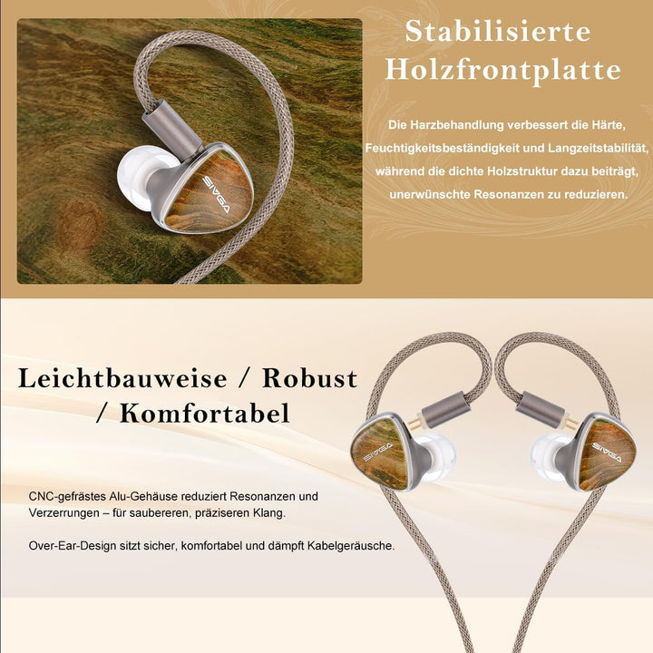SIVGA Lyrebird Hybrid IEM 4-Treiber Dynamisch + BA + Planar + Piezo-Treiber