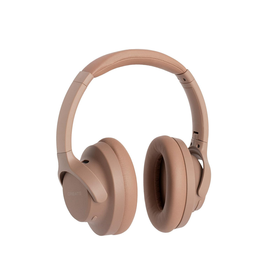 CREATE / Headphones ANC Studio/Kabellose Kopfhörer mit Kopfbügel Mokka/Geräuschunterdrückung, zusamm