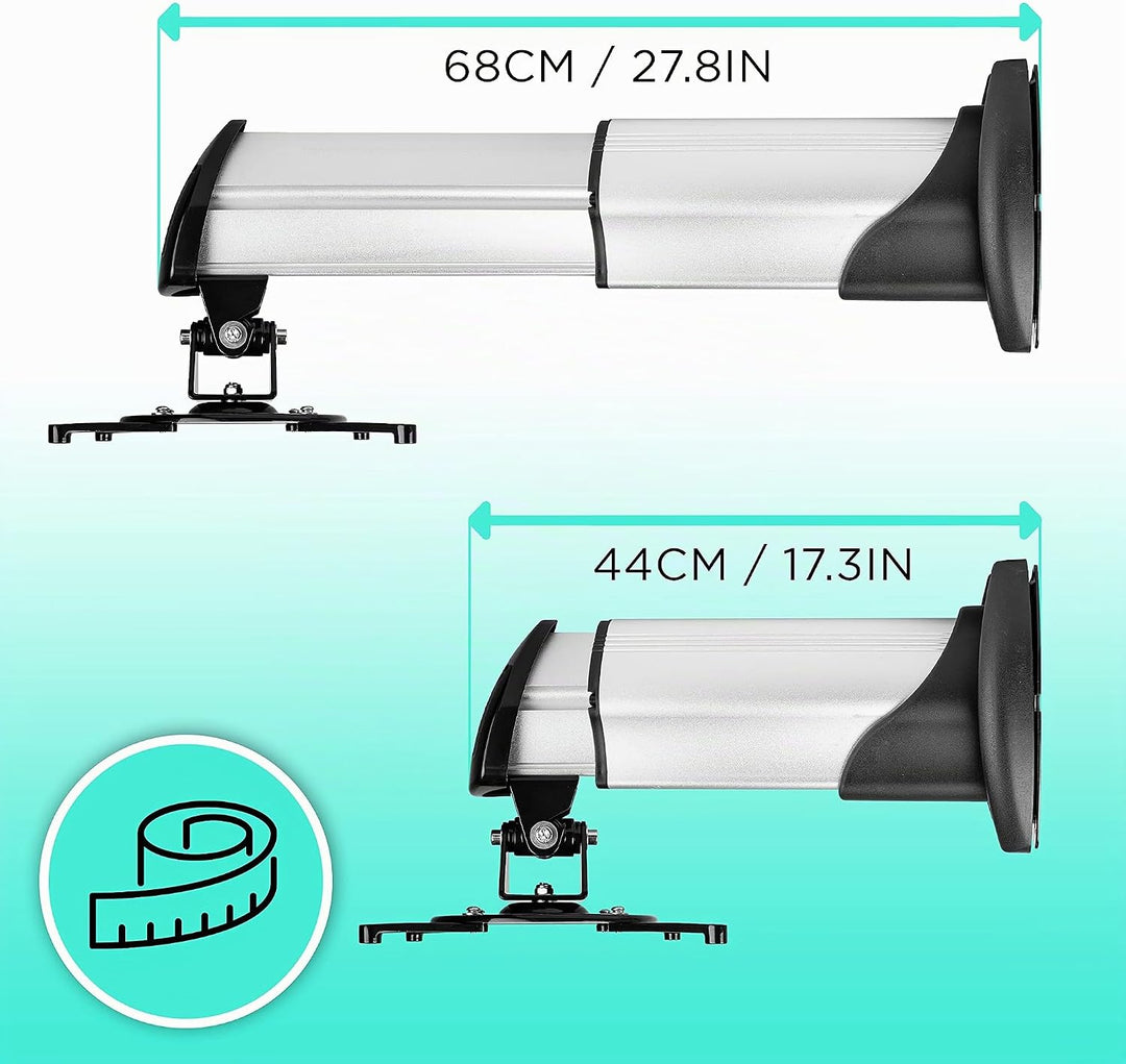 Duronic PB10XM Beamer Halterung, Projektor Deckenhalterung, Universal PB010XM, PB010XM
