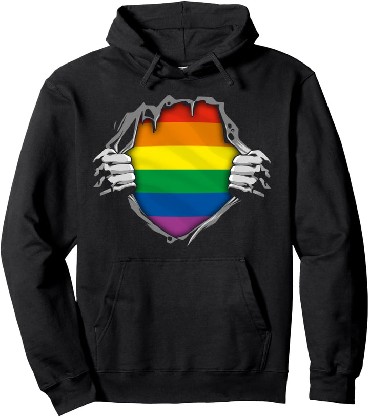 LGBT Regenbogenfahne Held Gay Pride Pullover Hoodie