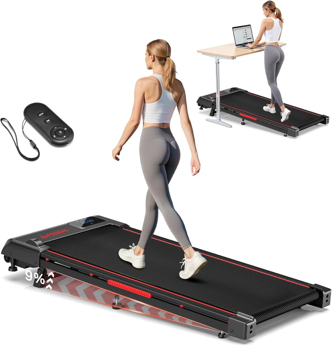 Walking Pad, 1-10 km/h Laufband für Zuhause mit 9% Steigung, 2.5HP Walking Machine mit LED-Anzeige,