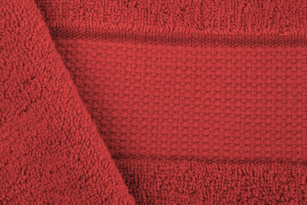 BANANALU 4er Set Handtücher 100% Baumwolle 50x100 Qualität 450g/m2, Bordeauxrot, Bossa Nova 18-1547