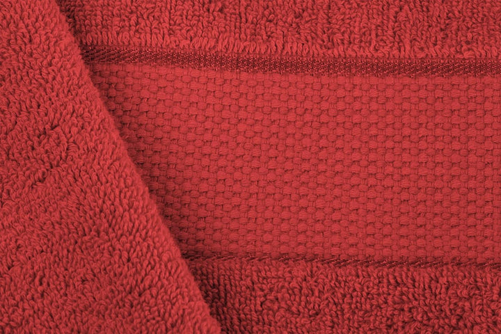 BANANALU 4er Set Handtücher 100% Baumwolle 50x100 Qualität 450g/m2, Bordeauxrot, Bossa Nova 18-1547