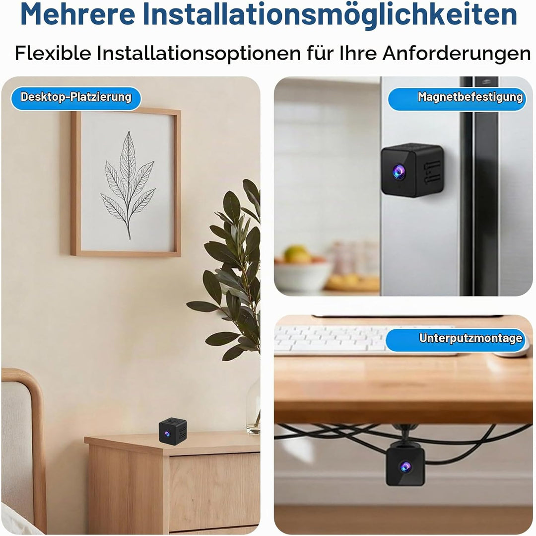 Kamera 1080P WLAN Innen, App Steuerung, Nachtsicht, Zuhause | Live Übertragung per Handy App, Bewegu