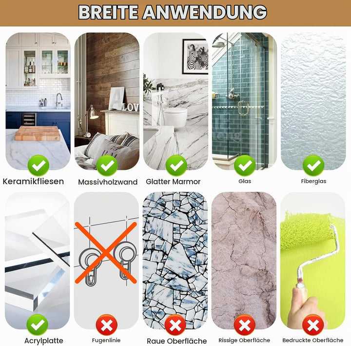 LEVERLOC Ecke Duschablage Saugnapf ohne Bohren Duschorganizer Duschregal Saugnäpfe Duschgel Halterun