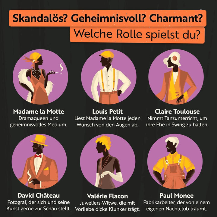 Gourmet Criminelle® Krimidinner für zuhause I 4-6 Personen I Mysteriöser Mordfall Maskenmord am Eiff